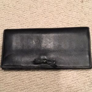 jcrew black leather wallet